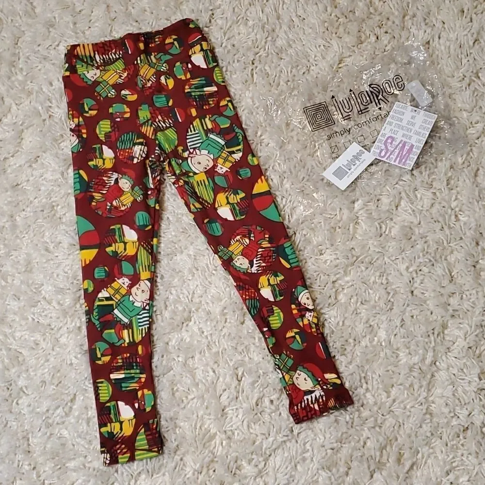 LULAROE Kids Christmas/Holiday Leggings - S/M